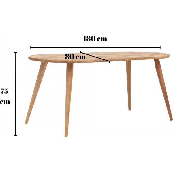 Table  manger Ares 180 x 80 cm - Chne
