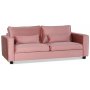 Adore Loungesoffa rosa 3-sits soffa - Dusty pink (Sammet)