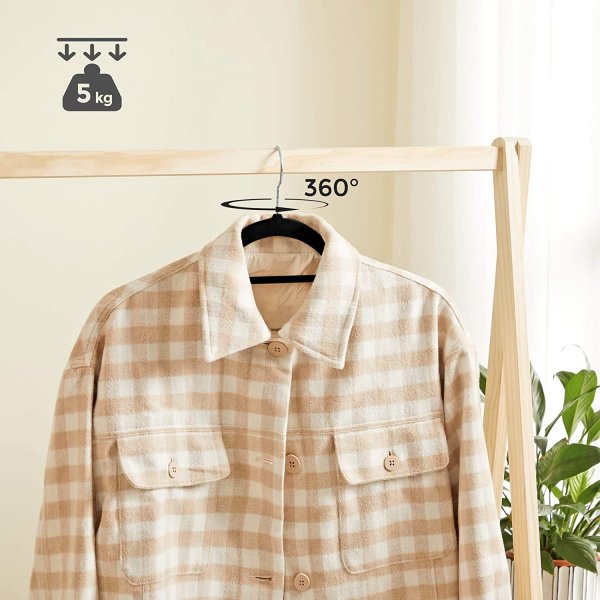 Kldgalge, sammet, 45 cm, 50-pack - Svart