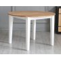 Annika runt matbord 110 cm  Vit / Oljad ek