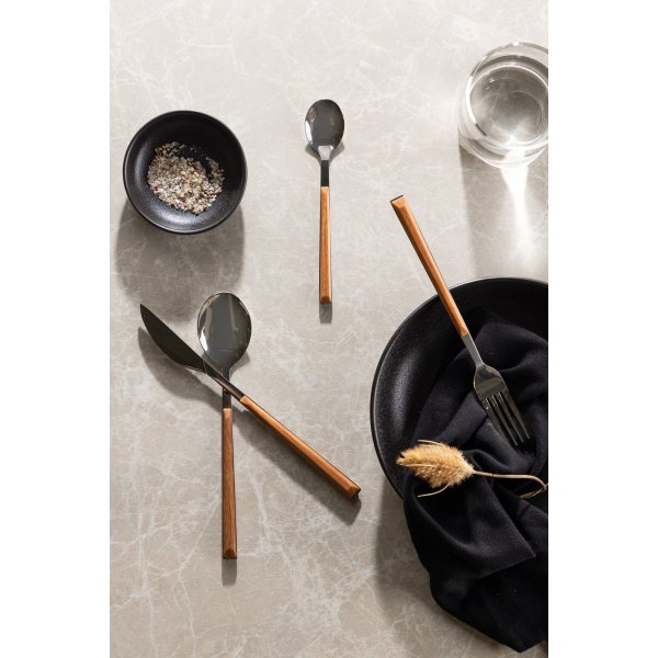 Couverts Jublie 24 pices - Marron/Argent