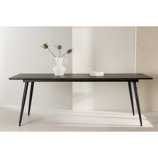 Keholmen matbord 220 x 100 cm - Svart/Brun
