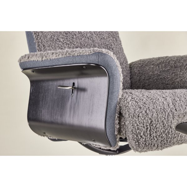 Relaxfauteuil met voetenbank - Grijs - Hagn + Vlekverwijderaar voor meubels