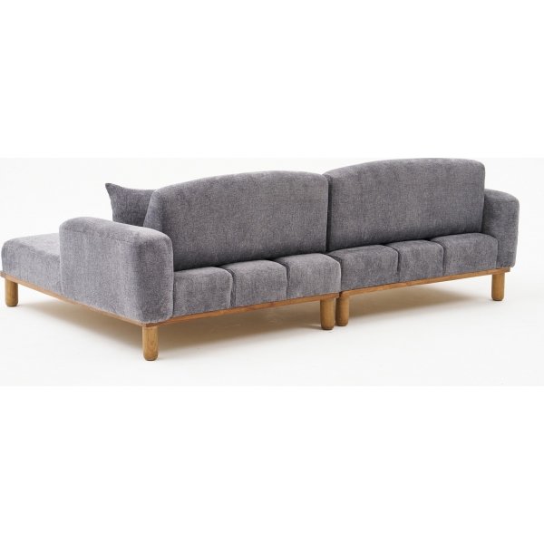 Canapé divan Reims droit - Gris Canapé divan Reims droit - Gris