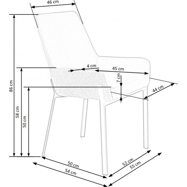Chaise de salle à manger Cadeira 439 - Gris Chaise de salle à manger Cadeira 439 - Gris