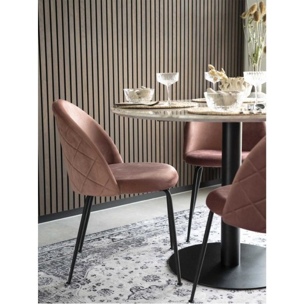 Geneve Matstol - Rosa/svart