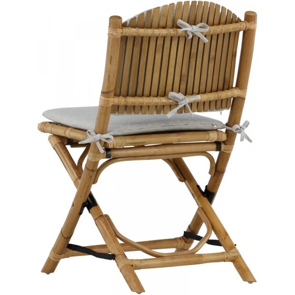 Cane matstol - Ljusgrå/Natur Cane matstol - Ljusgrå/Natur