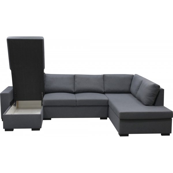 Canap canap en U 309 cm tissu gris fonc - Solna + Nettoyage textile pour meubles