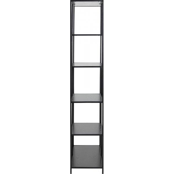 Seaford bokhylla asymmetrisk 77x185 cm - Svart Seaford bokhylla asymmetrisk 77x185 cm - Svart