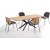 Matamata matbord 160-200 cm - Ek/svart