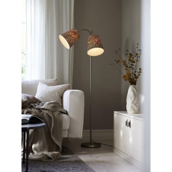 Lampadaire Amy deux bras - Chrome - 150 cm