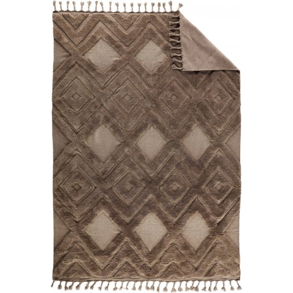 Dahliawollen vloerkleed - Donkerbruin Dahliawollen vloerkleed - Donkerbruin