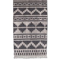 Stentvättad bomullsmatta Cadiz - Svart - 75x150 cm Stentvättad bomullsmatta Cadiz - Svart - 75x150 cm