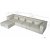Canap modulable Nees - section centrale - Stone White