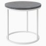 Lampbord D50 cm - gr marmor / vitt underrede