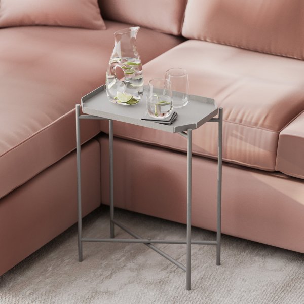 Table basse Vela 40 x 26 cm - Gris Table basse Vela 40 x 26 cm - Gris