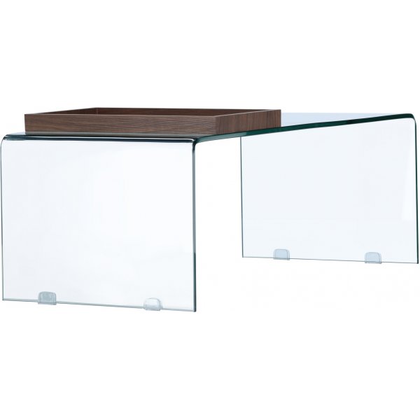 Telemark soffbord 110 x 50 cm - Transparent/Valnöt Telemark soffbord 110 x 50 cm - Transparent/Valnöt