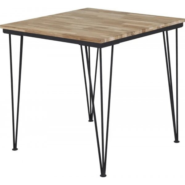 Table  manger Annelie 80 cm - Teck/noir