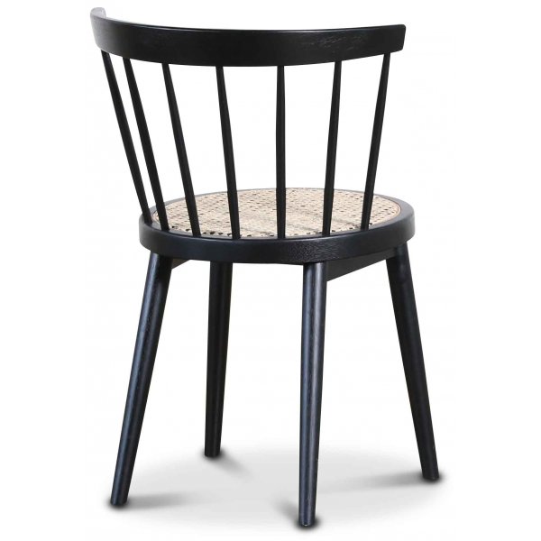 Orbit svart matstol med rotting sits