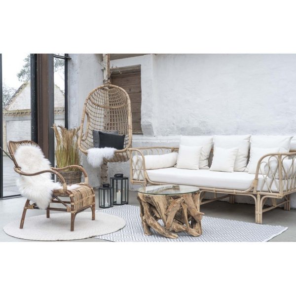 Table basse Grand Canyon 60 x 60 cm - Teck/verre Table basse Grand Canyon 60 x 60 cm - Teck/verre