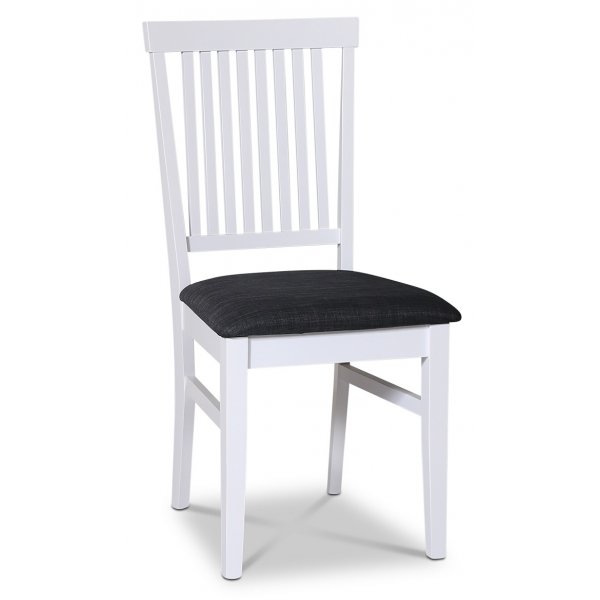 Skagen matgrupp; matbord 160/210x90 cm - Vit / brunoljad ek med 4 st Fårö stolar med grå tygsits + 4.00 x Stolsdyna Skagen matgrupp; matbord 160/210x90 cm - Vit / brunoljad ek med 4 st Fårö stolar med grå tygsits + 4.00 x Stolsdyna