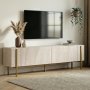 TV-b�nk Nemming 180 cm - Travertin/guld