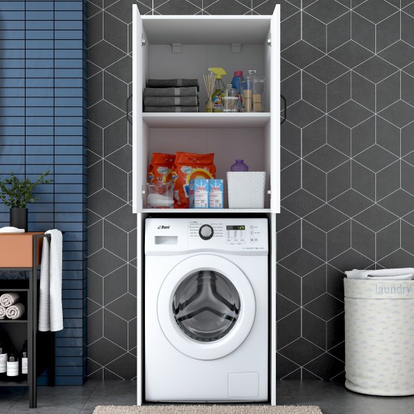 Meuble pour lave-linge Lang 110 - Blanc Meuble pour lave-linge Lang 110 - Blanc