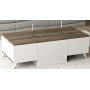 Asker soffbord 100 x 50 cm - Vit/valnt