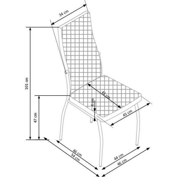 Chaise Annamaria - Gris/chrome Chaise Annamaria - Gris/chrome