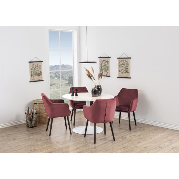 Fauteuil Nora - Rose/chêne Fauteuil Nora - Rose/chêne