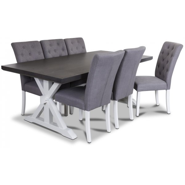 Ventos Matbord - Vit/grå/brun Ventos Matbord - Vit/grå/brun