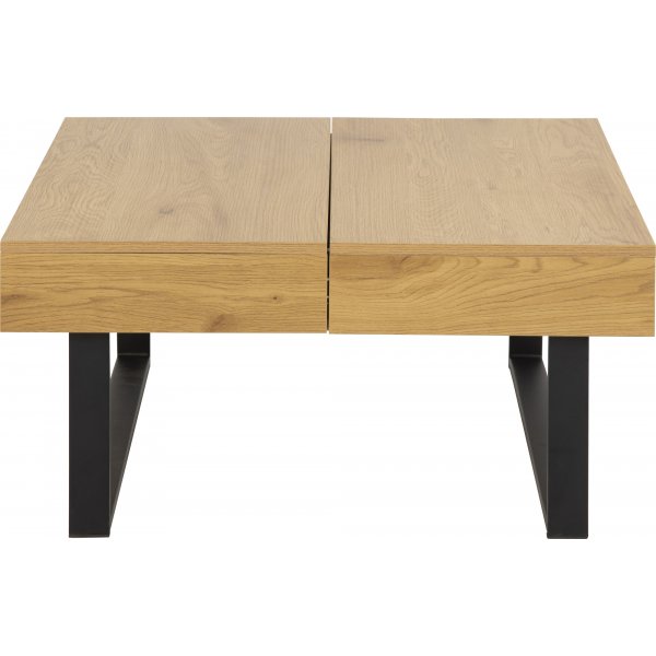 Table basse Newhaven 80 x 80 cm - Chêne/noir Table basse Newhaven 80 x 80 cm - Chêne/noir