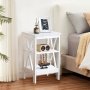 Table d\\\'appoint chic Blanc - 50 x 30 cm