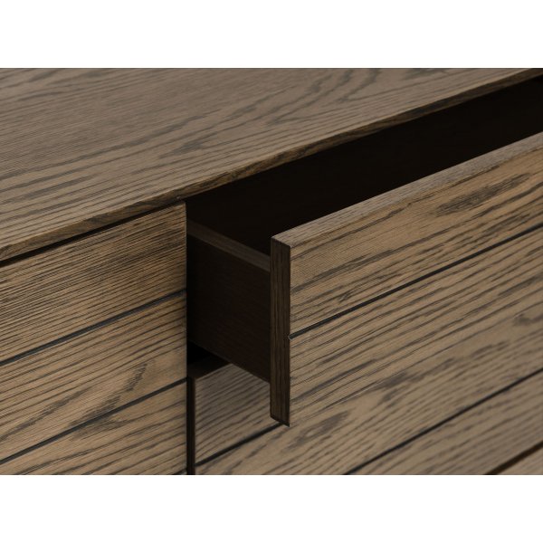 Buffet Inez en chêne huilé marron - largeur 180 cm Buffet Inez en chêne huilé marron - largeur 180 cm