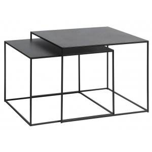Aman svart satsbord i metall 65x65 | 60x60 cm