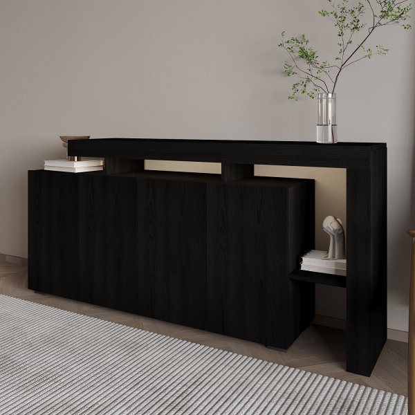 Sideboard Bellan 170 cm - Wood Black