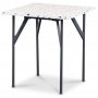Terrazzo sidobord 50x50 cm - Terrazzo Cosmos & underrede AIR i svart metall