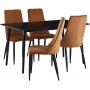 Notus matbord 140x80 cm - Svart