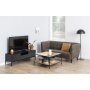 Seaford mediabnk 140 cm - Svart