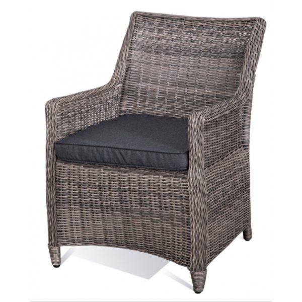 Borlänge utemöbelgrupp ned Bord och 6 st fåtöljer - Grå konstrotting Borlänge utemöbelgrupp ned Bord och 6 st fåtöljer - Grå konstrotting