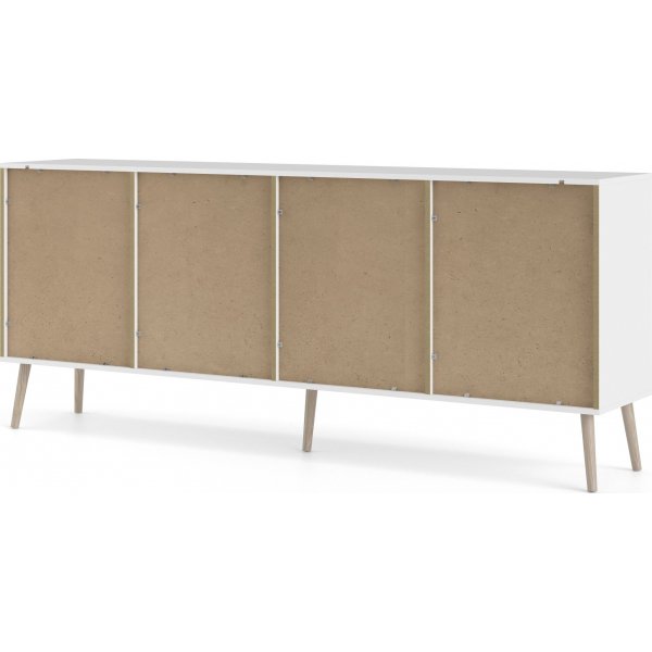 Buffet Oslo avec 3 armoires et 3 tiroirs - Blanc/chne