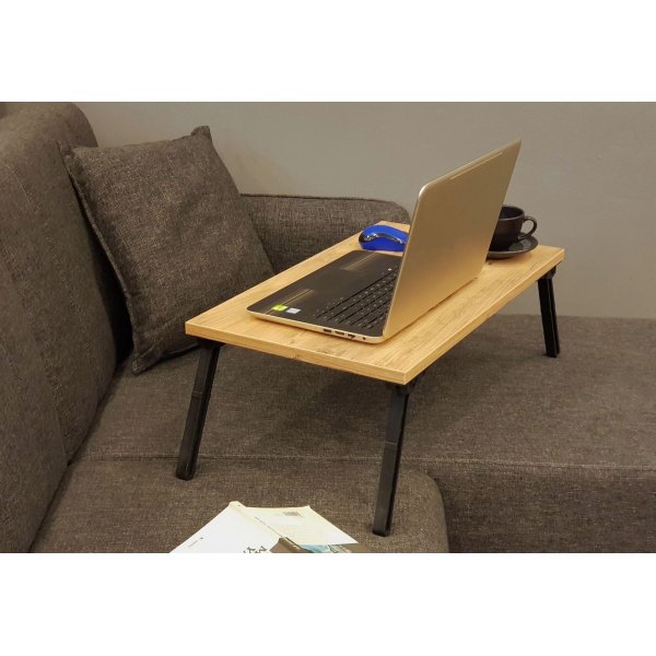 Gus laptoptafel 60x35 cm - Grenen/zwart Gus laptoptafel 60x35 cm - Grenen/zwart