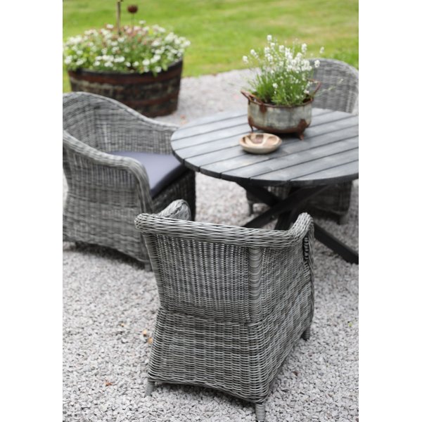 Matgrupp Mercury: Scottsdale runt bord i Shabby Chic gr inklusive 4 st Mercury light ftljer gr konstrotting