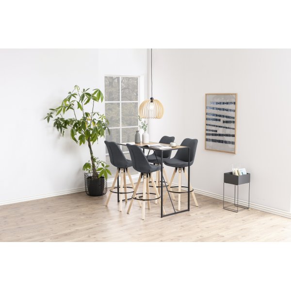 Table de bar Seaford 120x 60 cm - Chêne/noir Table de bar Seaford 120x 60 cm - Chêne/noir