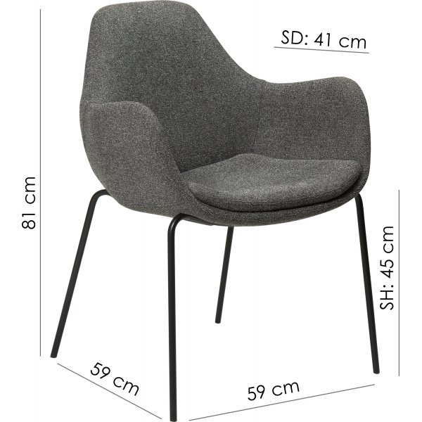 Fauteuil Zimmer - Boucle marron