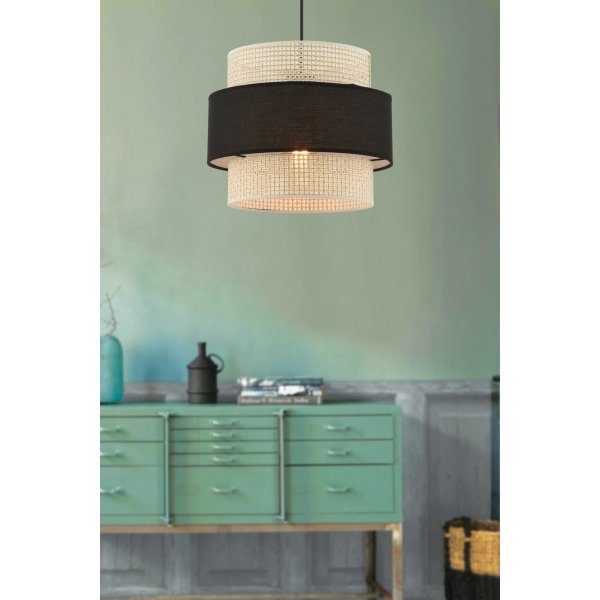 Cascade taklampa - Cream/svart