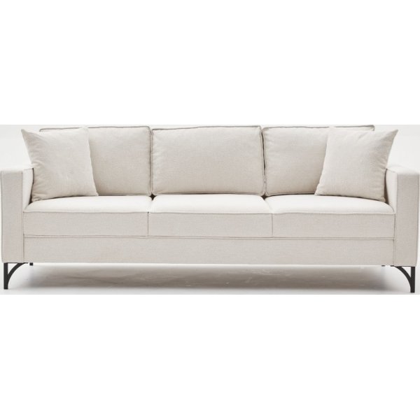 Berlin 3-sits soffa - Gräddvit/svart Berlin 3-sits soffa - Gräddvit/svart