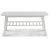 Table basse Salt avec tagre 110 x 60 cm - Blanc + Pieds de meubles