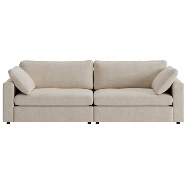 Moby 4-sits soffa 266 cm - Beige soffa + Textilrengöring för möbler Moby 4-sits soffa 266 cm - Beige soffa + Textilrengöring för möbler