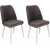 Ensemble de chaises de salle  manger Jaffa, 2 pcs - Anthracite/blanc